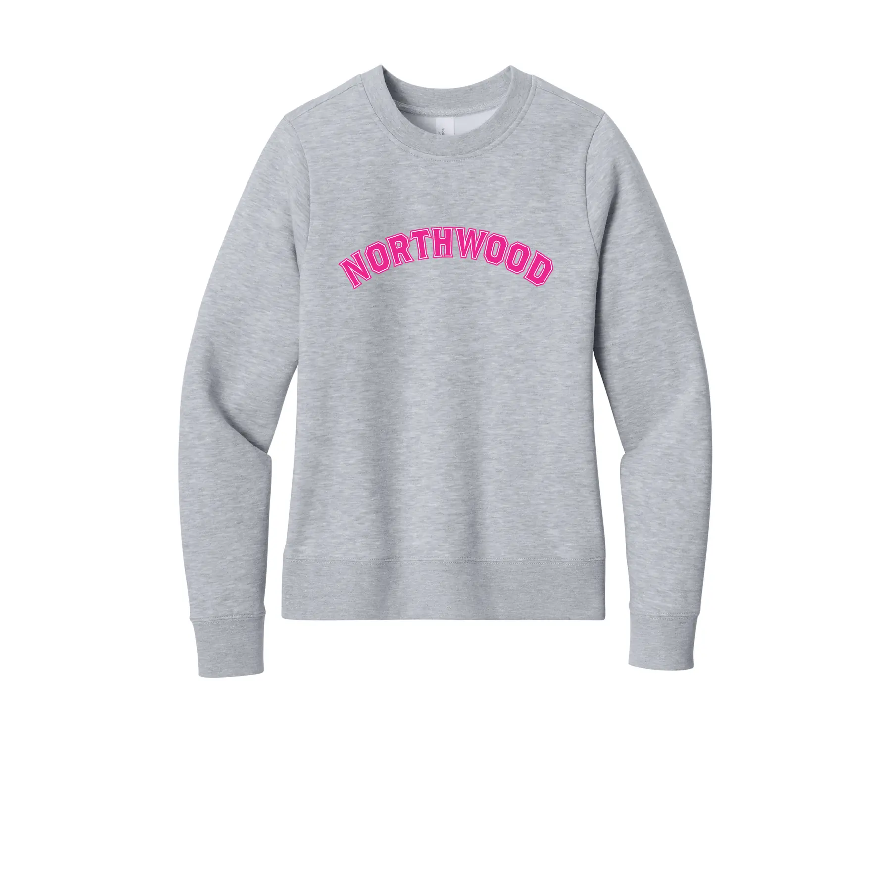 Northwood Pink Curved Logo Ladies Sweatshirt - Image 1