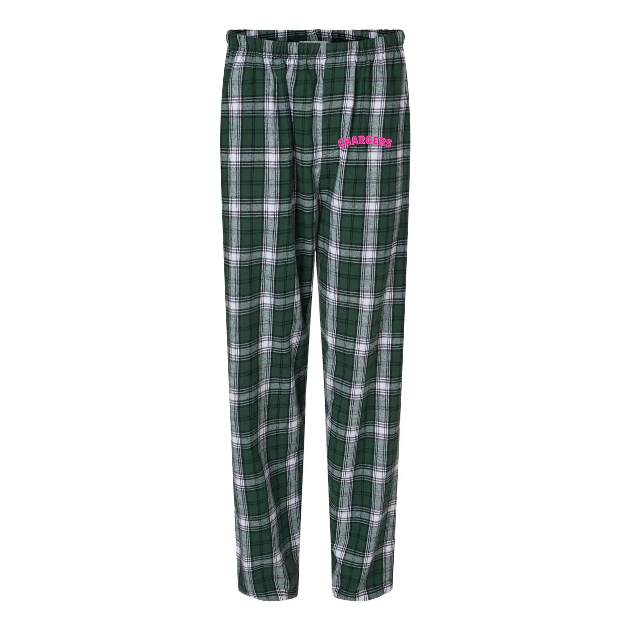 Chargers Pink Curve Logo Adult Flannel Pants - Image 1