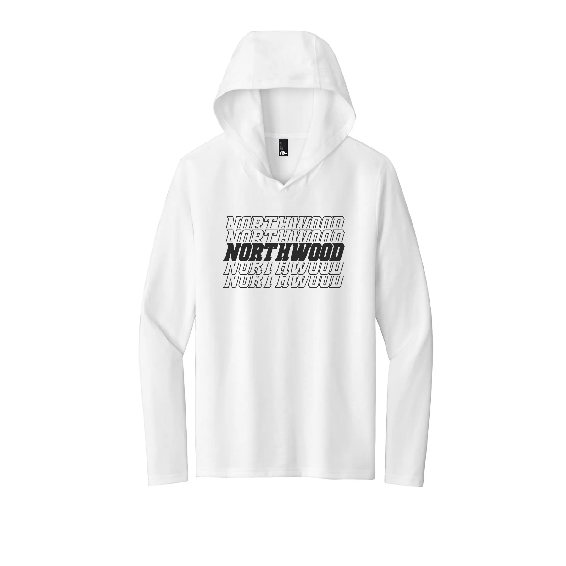 Northwood Repeat Logo Adult Long Sleeve Hooded Tee - Image 1