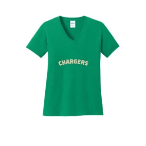 Chargers Curve Logo Ladies V-Neck