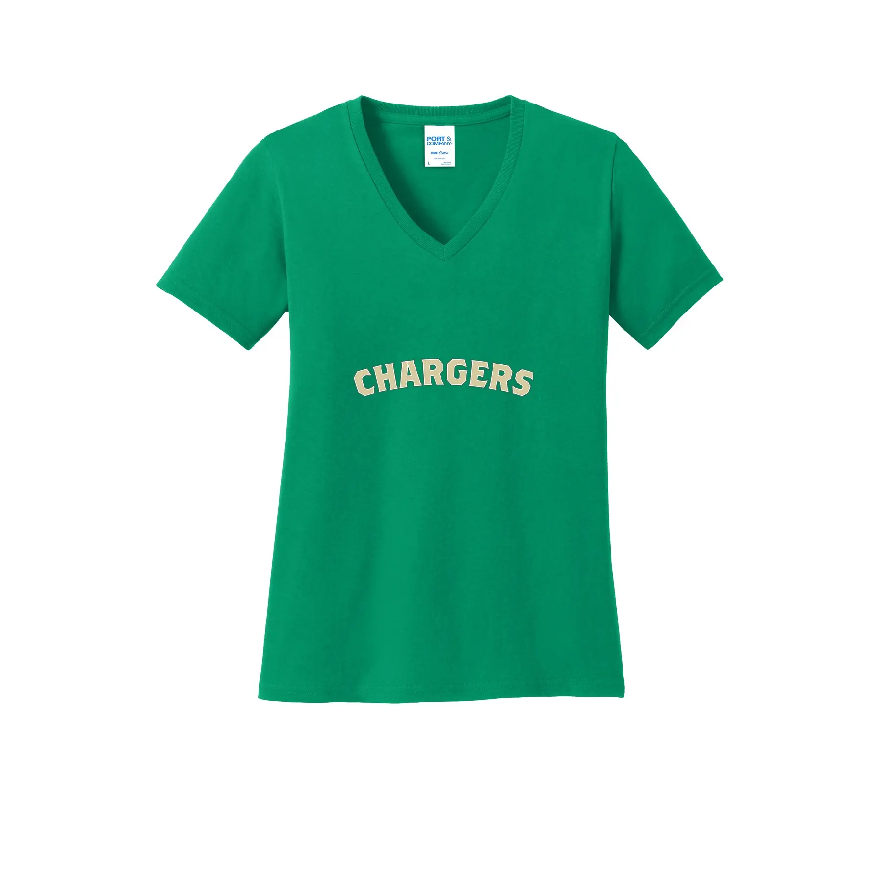 Chargers Curve Logo Ladies V-Neck - Image 1