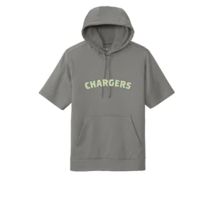Chargers Curve Logo Adult Short Sleeve Hoodie