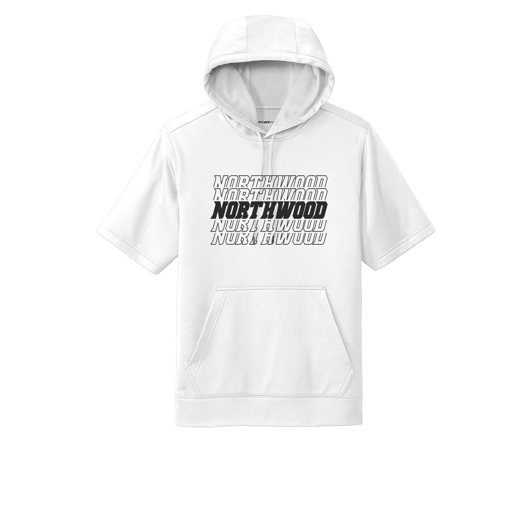 Northwood Repeat Logo Adult Short Sleeve Hoodie - Image 1