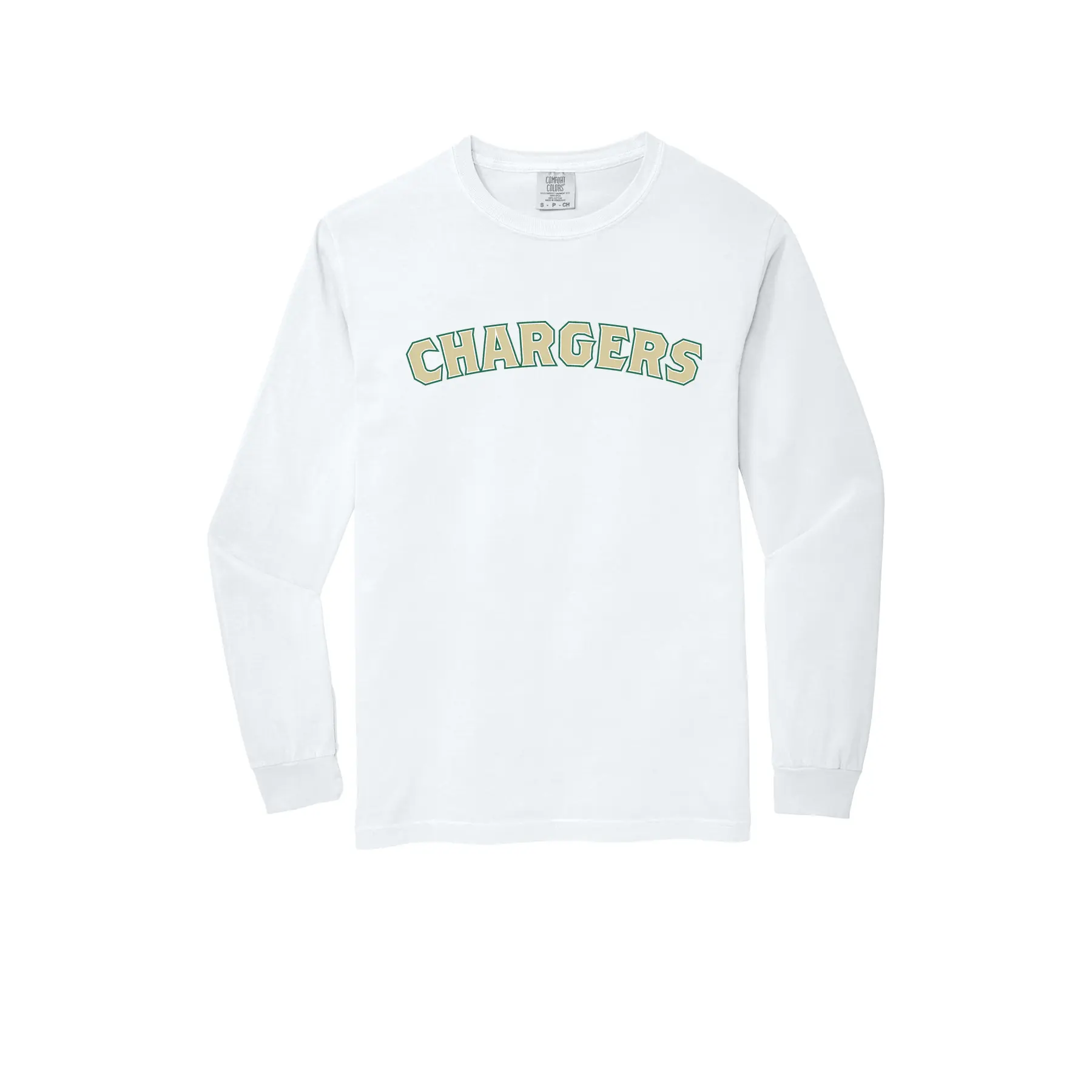 Chargers Curve Logo Adult Long Sleeves - Image 1