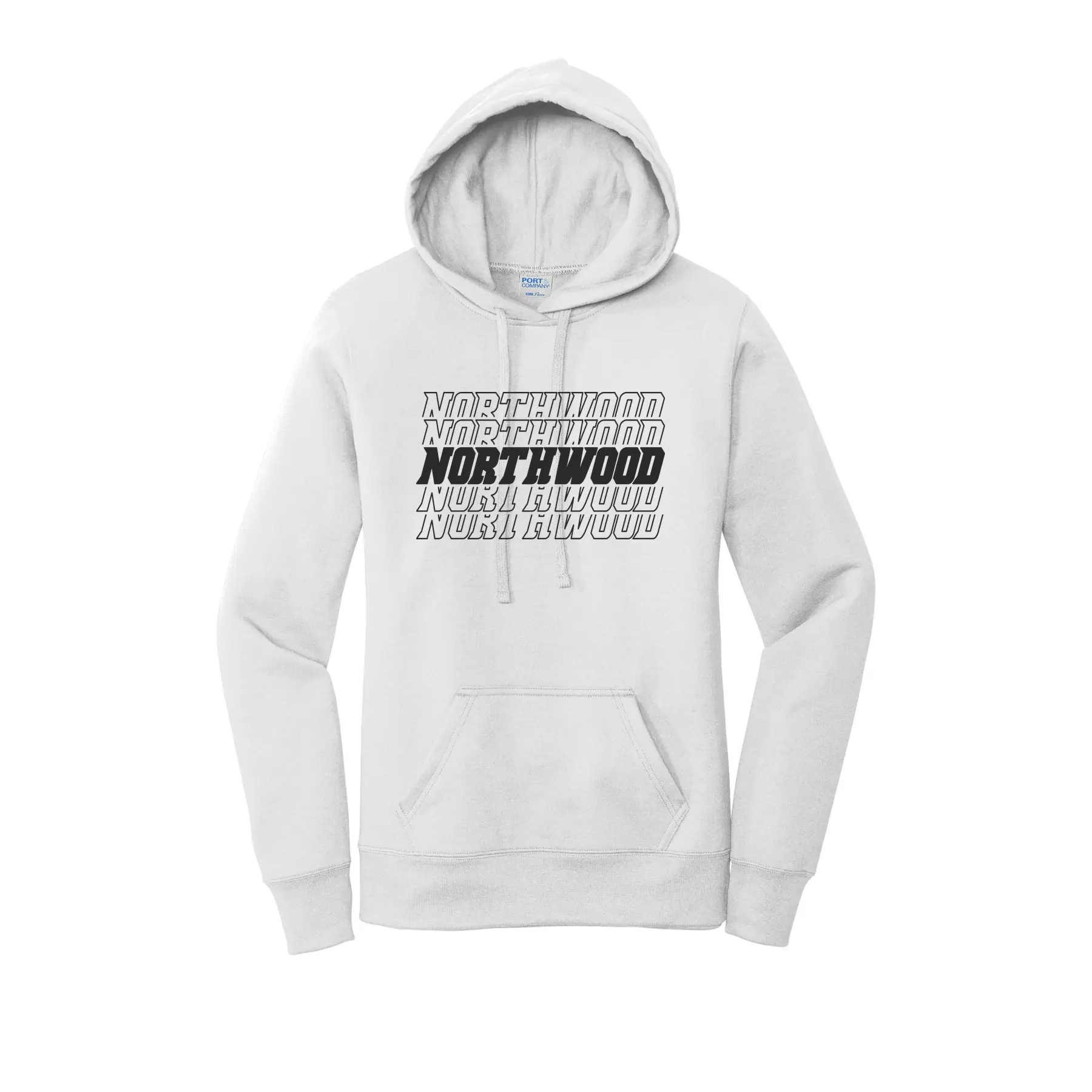 Northwood Repeat Logo Ladies Hoodie - Image 1