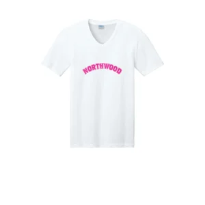 Northwood Pink Curved Logo Adult V-Neck