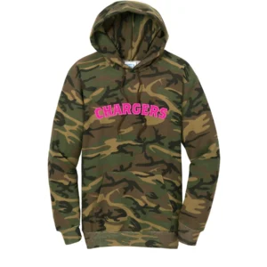 Chargers Pink Curve Logo Adult Hoodie