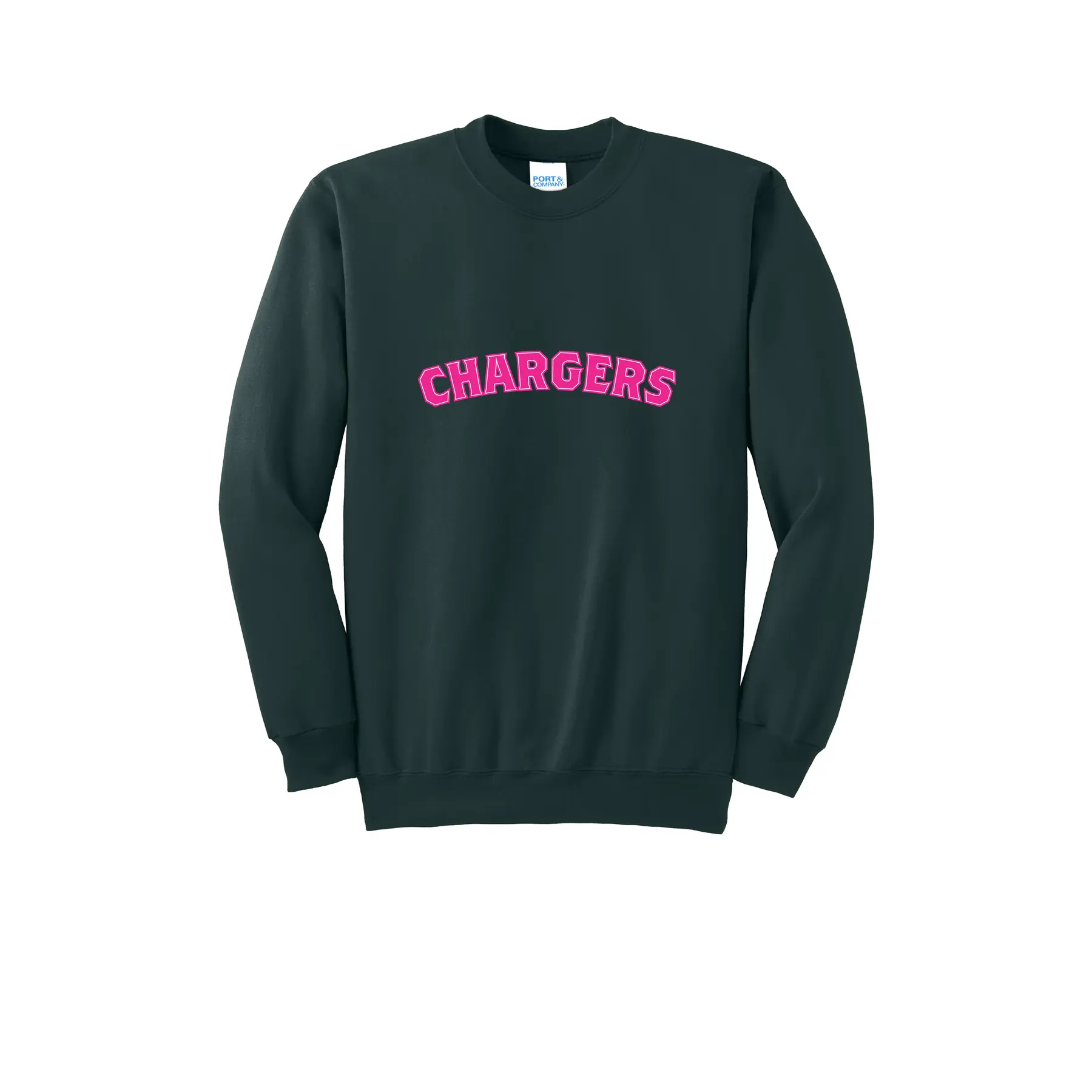 Chargers Pink Curve Logo Tall Sweatshirt - Image 1