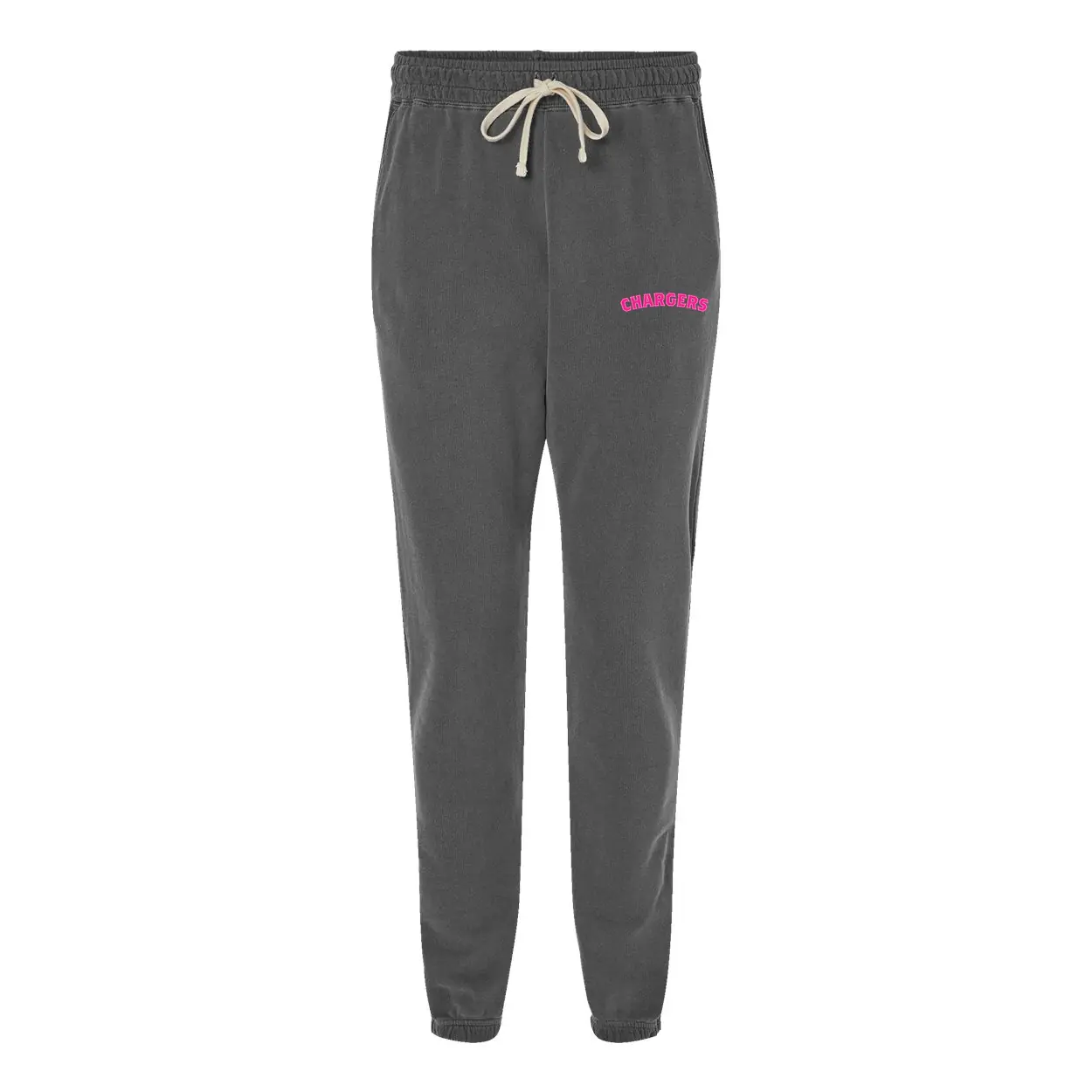 Chargers Pink Curve Logo Adult Sweatpants - Image 1