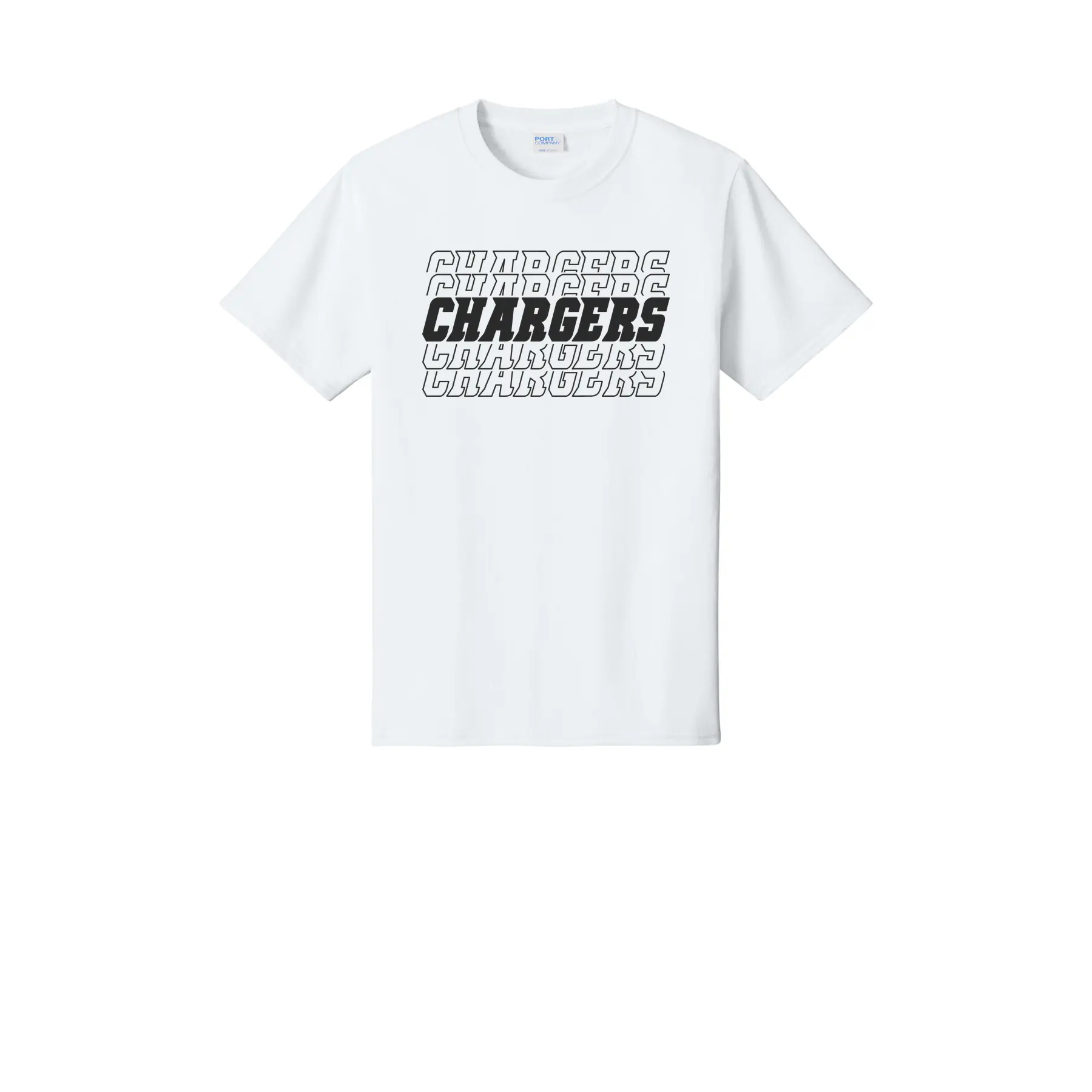 Chargers Repeat Logo Tall T-Shirt - Image 1