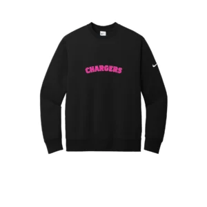 Chargers Pink Curve Logo Adult Sweatshirt