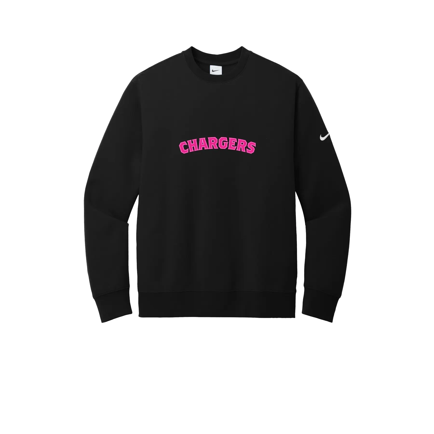 Chargers Pink Curve Logo Adult Sweatshirt - Image 1
