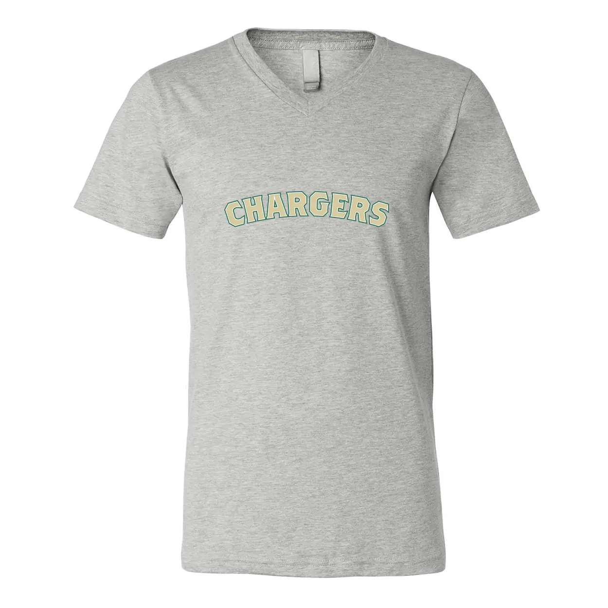 Chargers Curve Logo Adult V-Neck - Image 1