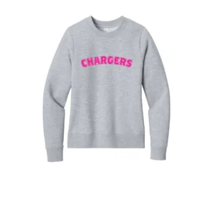 Chargers Pink Curve Logo Ladies Sweatshirt