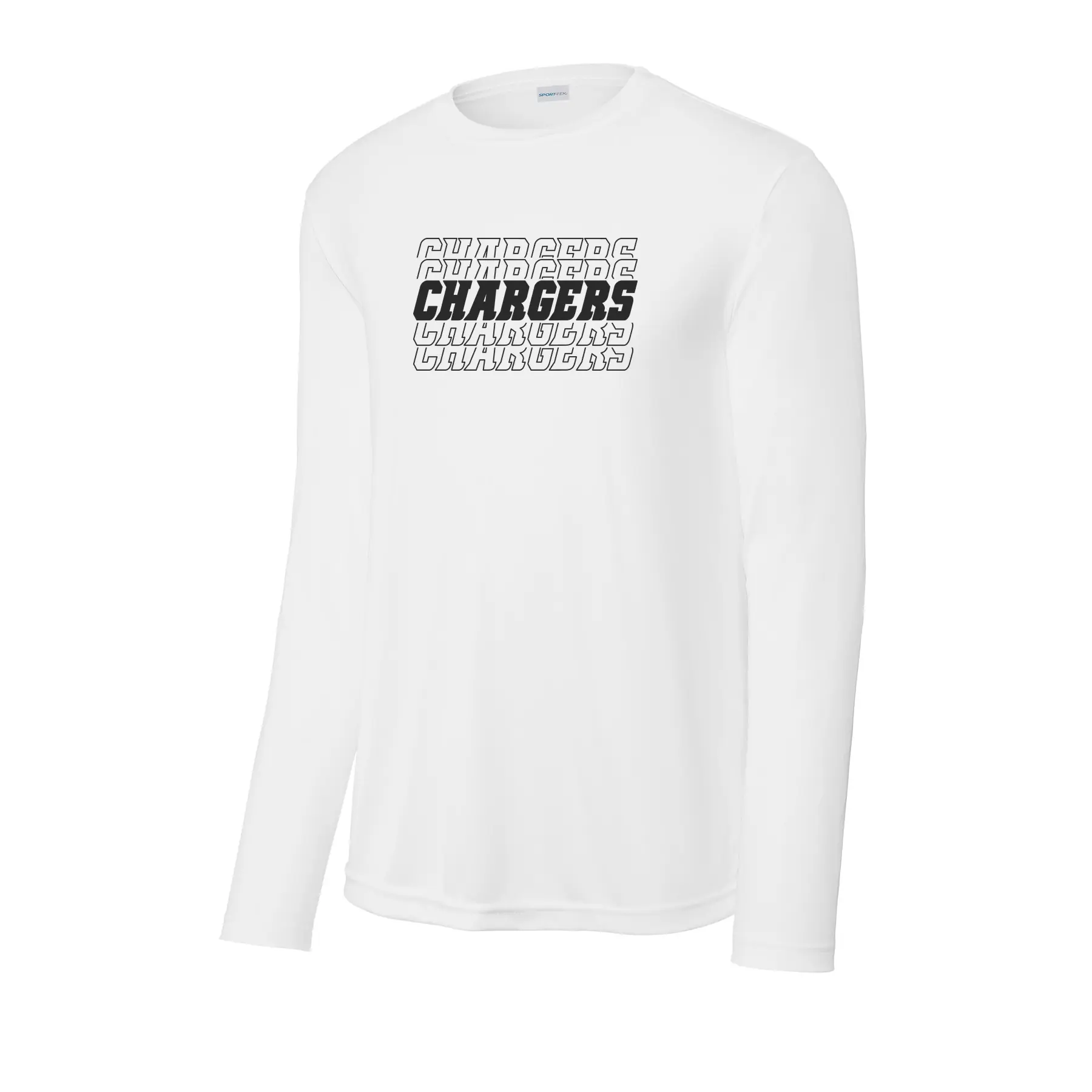 Chargers Repeat Logo Adult Long Sleeves - Image 1