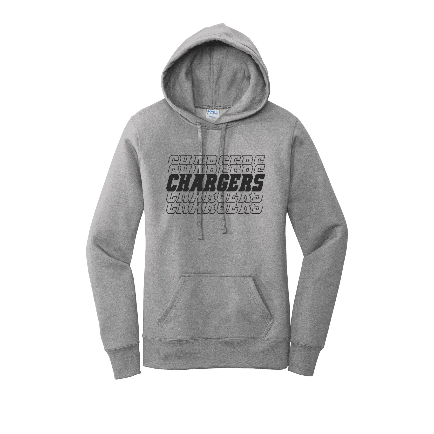 Chargers Repeat Logo Ladies Hoodie - Image 1