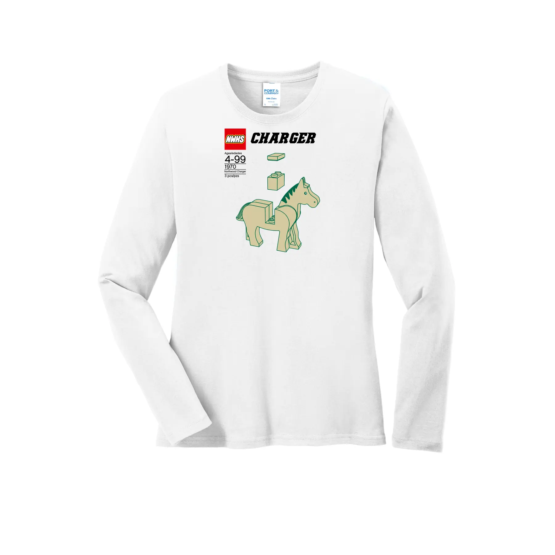 Northwood HS Lego Logo Ladies Long Sleeves - Image 1