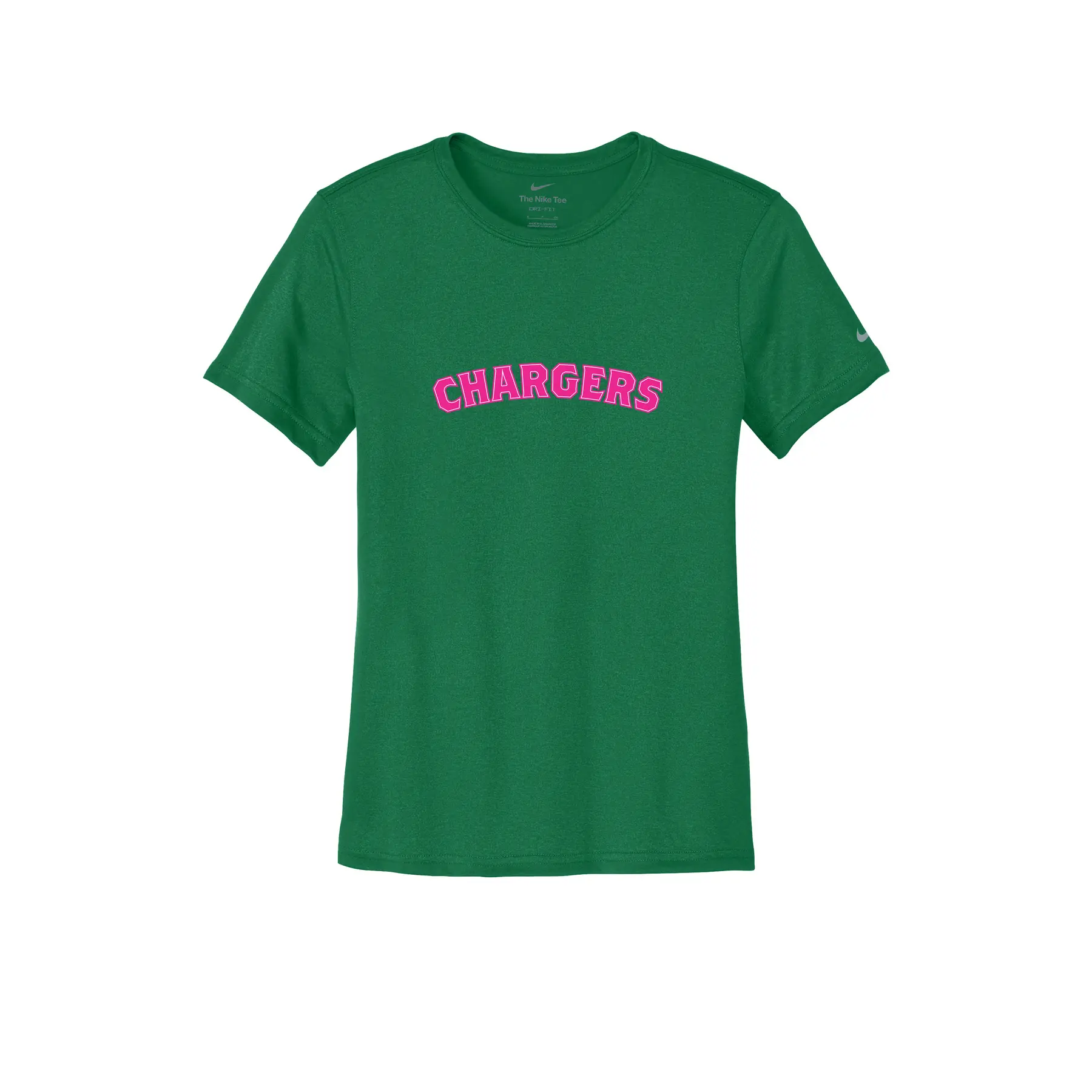 Chargers Pink Curve Logo Ladies T-Shirt - Image 1