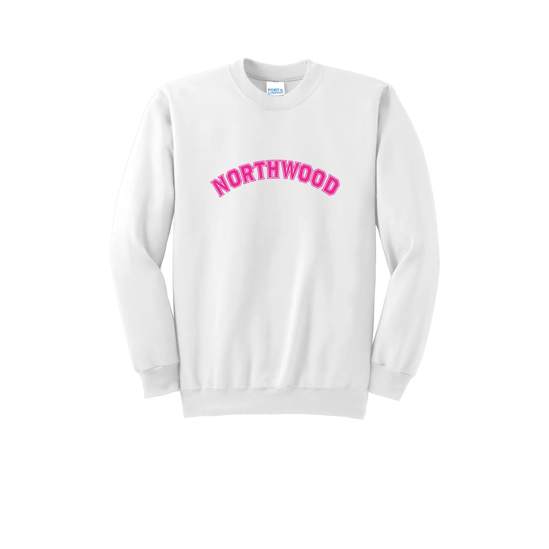 Northwood Pink Curved Logo Tall Sweatshirt - Image 1