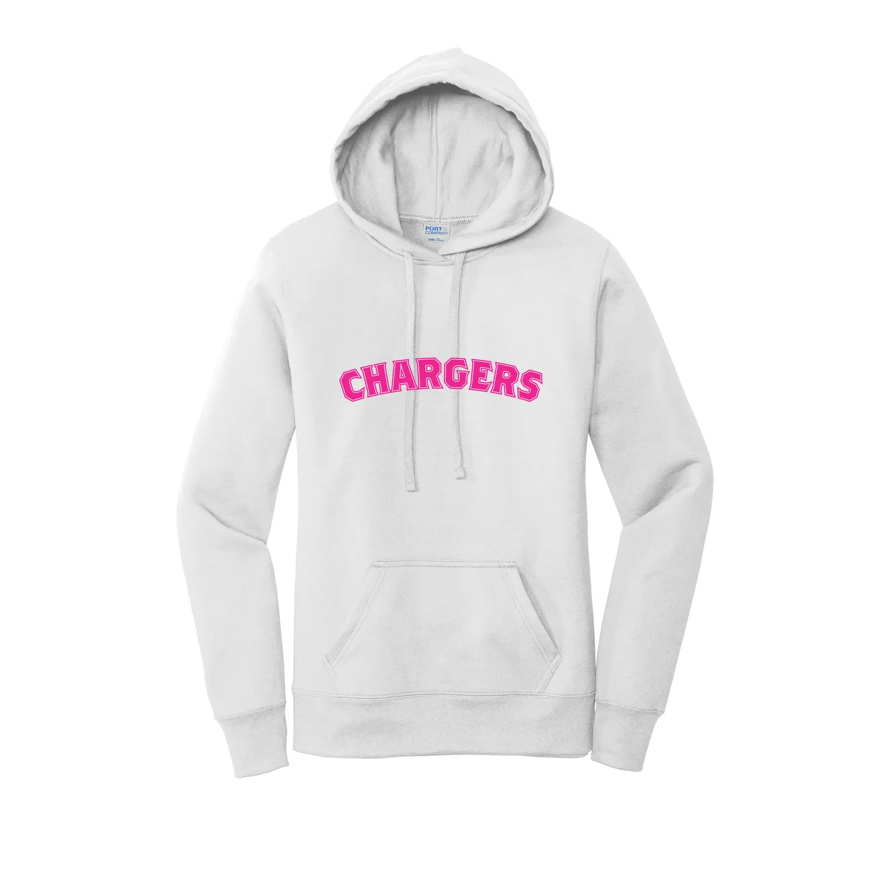 Chargers Pink Curve Logo Ladies Hoodie - Image 1