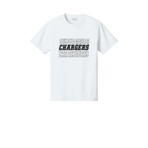 Chargers Repeat Logo Adult T-Shirt