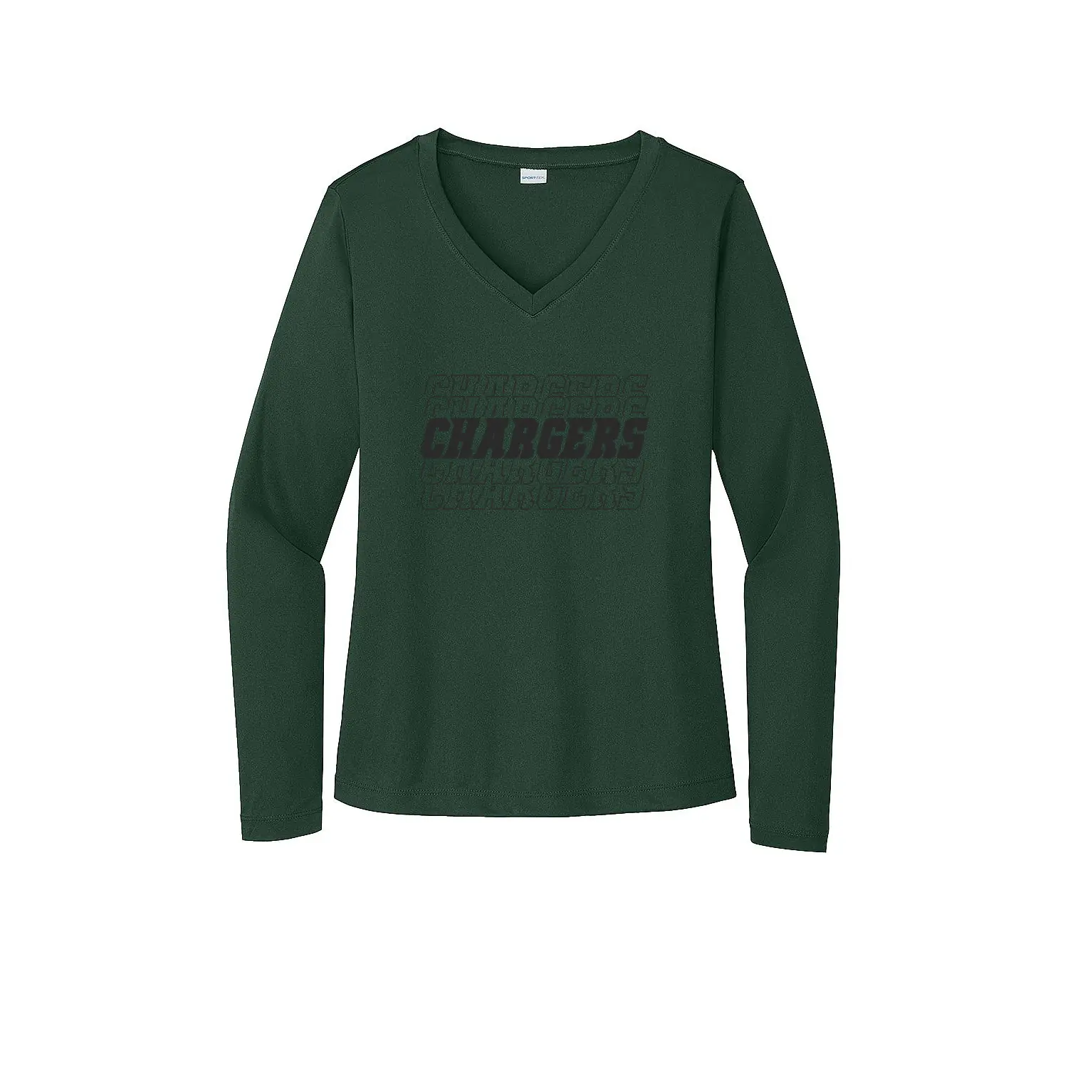 Chargers Repeat Logo Ladies Long Sleeves - Image 1