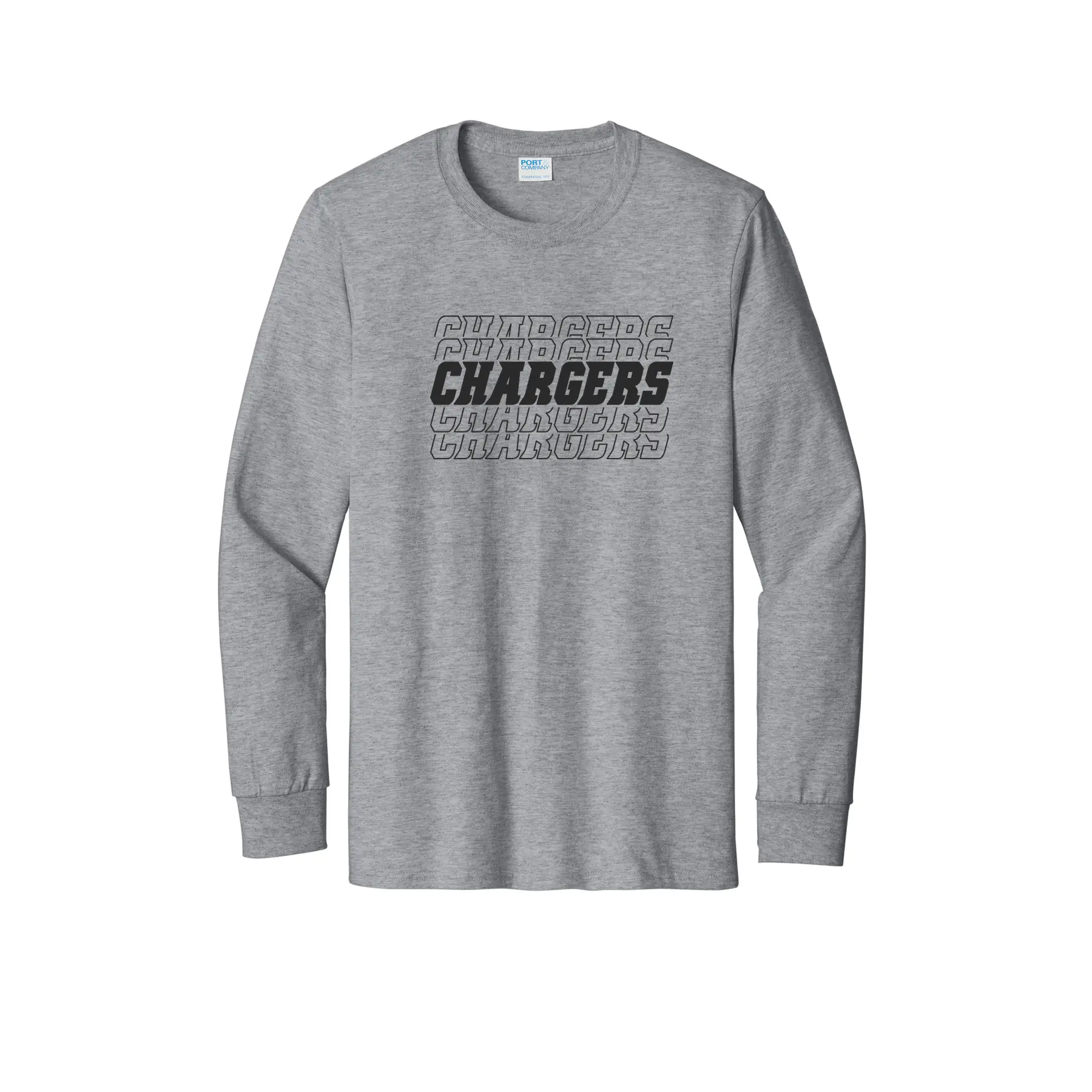Chargers Repeat Logo Tall Long Sleeves - Image 1