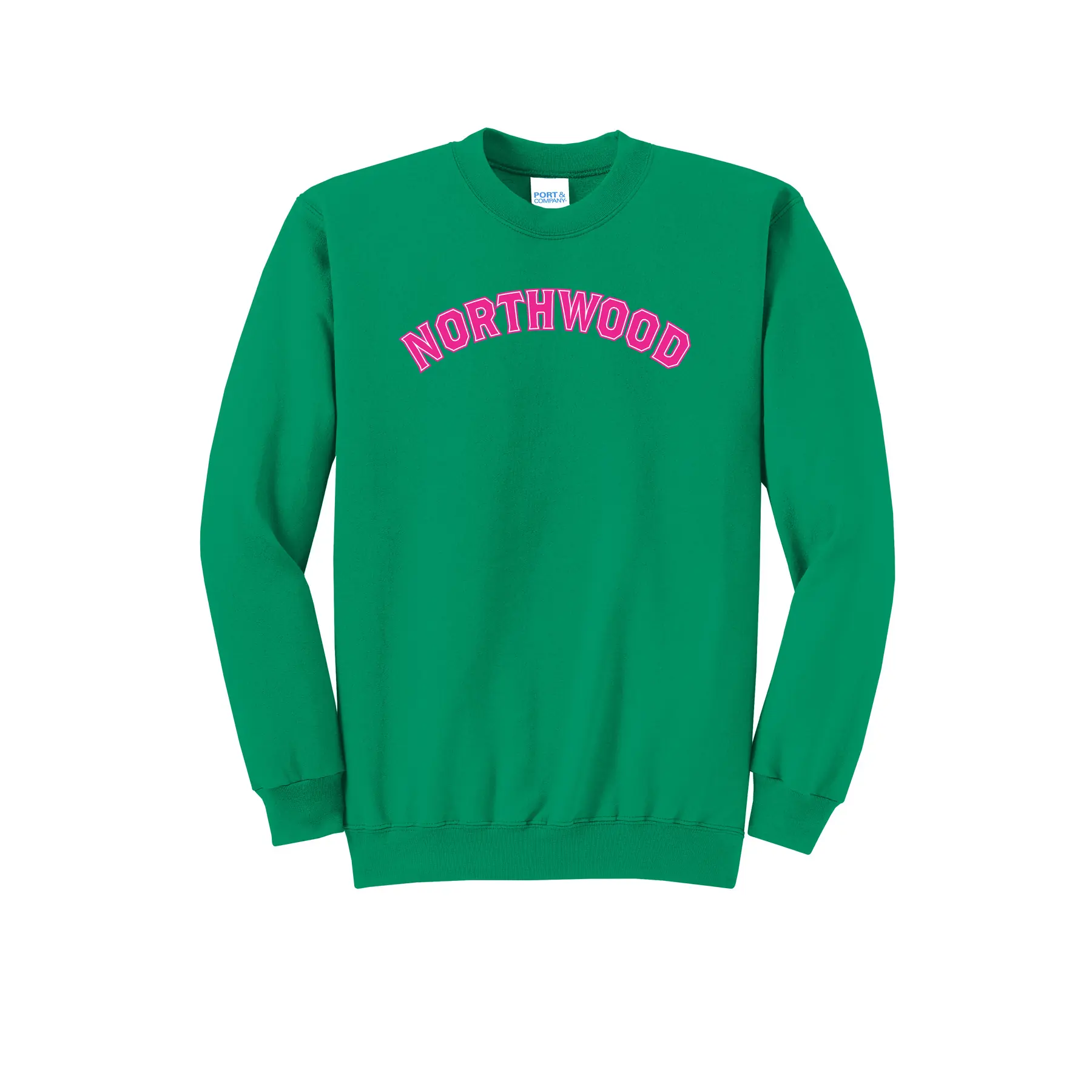 Northwood Pink Curved Logo Adult Sweatshirt - Image 1