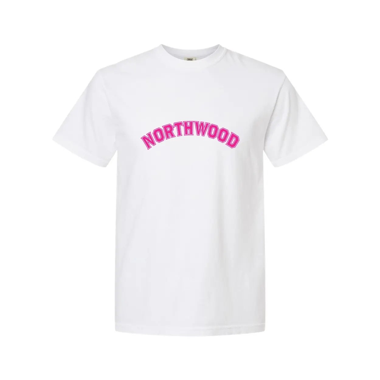 Northwood Pink Curved Logo Adult T-Shirt - Image 1