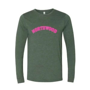 Northwood Pink Curved Logo Adult Long Sleeves
