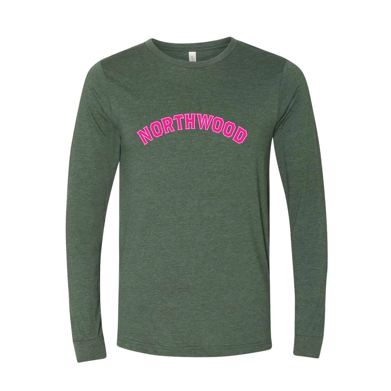 Northwood Pink Curved Logo Adult Long Sleeves - Image 1