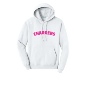 Chargers Pink Curve Logo Tall Hoodie