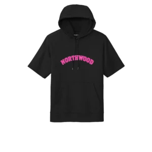 Northwood Pink Curved Logo Adult Short Sleeve Hoodie