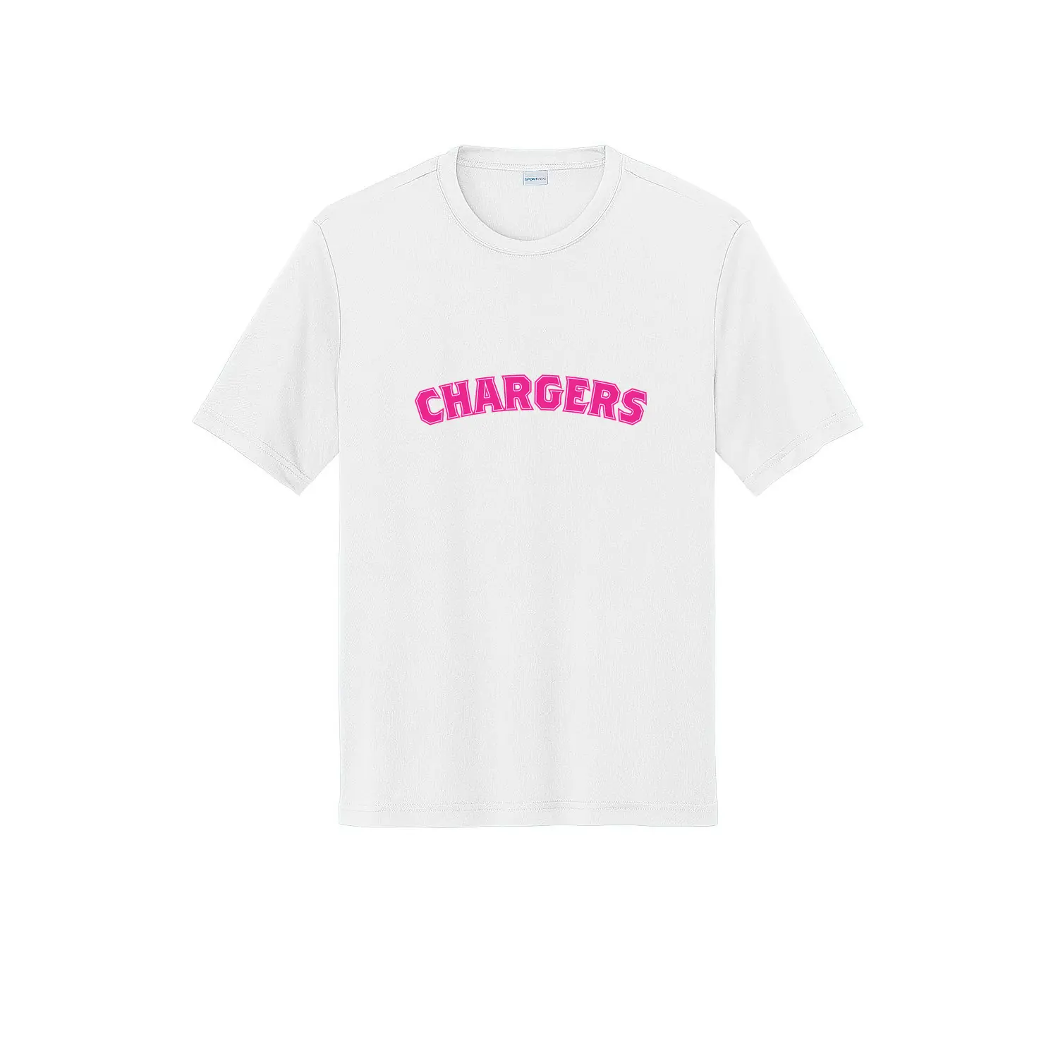 Chargers Pink Curve Logo Tall T-Shirt - Image 1