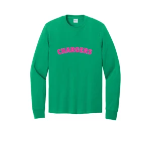 Chargers Pink Curve Logo Adult Long Sleeves